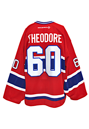 4/1/2004 José Théodore Montreal Canadiens Game-Used Home Jersey (Canadiens LOA)