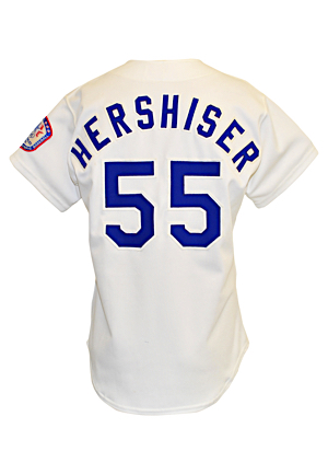 1984 Orel Hershiser Los Angeles Dodgers Game-Used Rookie Home Jersey (Olympics Patch)