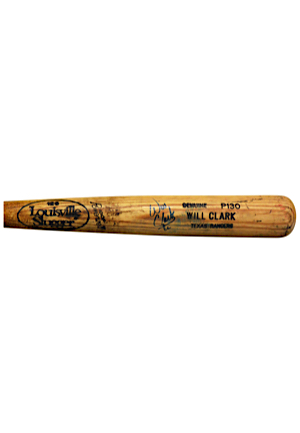 1997/98 Will Clark Texas Rangers Game-Used & Autographed Bat (JSA • PSA/DNA GU10) 
