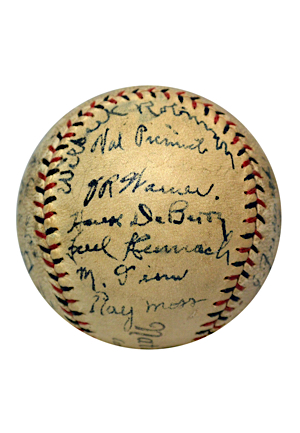 1930 Brooklyn Robins Team Signed Official National League Baseball Including Wilbert Robinson (Full JSA)