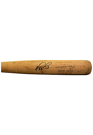 2004 David Ortiz Boston Red Sox Game-Used & Autographed Bat (JSA • PSA/DNA • Championship Season)