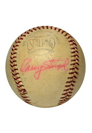 Casey Stengel Signed Baseball (Full JSA)