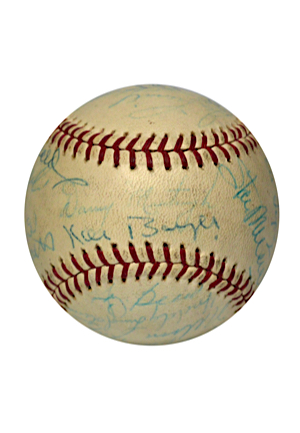 Circa 1960s MLB Hall Of Famers & Stars Multi Signed Baseball (Full JSA • Including Roberto Clemente) 