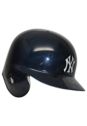 Late 1990s Bernie Williams New York Yankees Game-Used & Autographed Helmet (JSA)