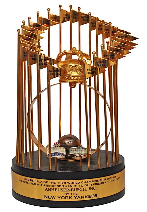 yankees world series trophy