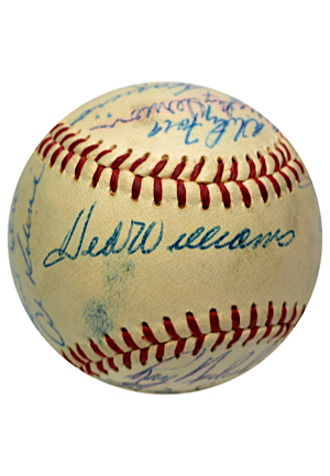 1958 All-Star Game Team-Signed OAL Baseball (JSA)