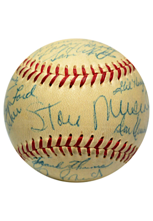 1955 All-Star Game Team-Signed ONL Baseball (JSA)