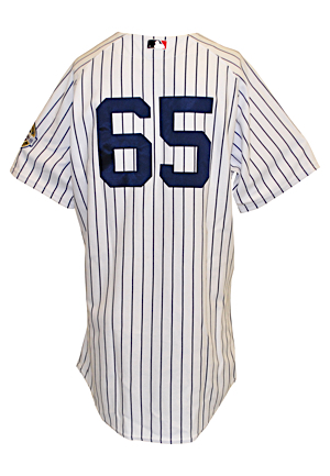 2009 Phil Hughes New York Yankees Game-Used Home Jersey (Steiner LOA)