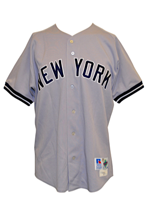 1998 Ricky Ledee New York Yankees Game-Used Road Jersey (Steiner LOA • Championship Season)