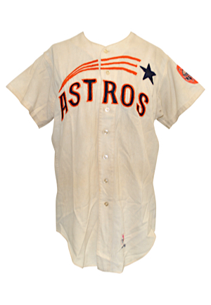 1967 Houston Astros Game-Used Home Flannel Jersey Attributed To Eddie Mathews (Heritage Auctions) 
