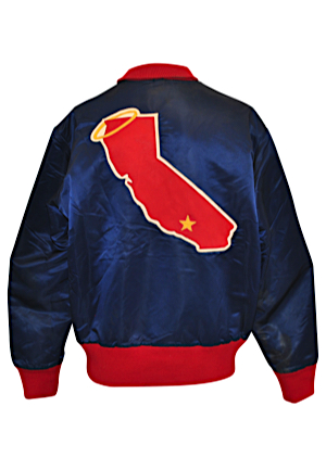 Circa 1974 California Angels Player-Worn Satin Jacket Attributed To Bill Singer