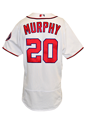 2017 Daniel Murphy Washington Nationals Opening Day Game-Used Home Jersey (MLB Authenticated • Photo-Matched)