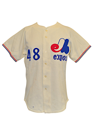 1974 Bob Gebhard Montreal Expos Game-Used Home Jersey