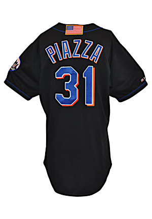 2001 Mike Piazza New York Mets Game-Used Alternate Jersey