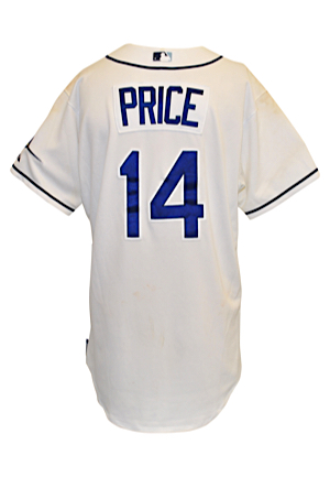 4/23/2013 David Price Tampa Bay Rays Game-Used Home Jersey (MLB Authenticated • Photo-Matched)