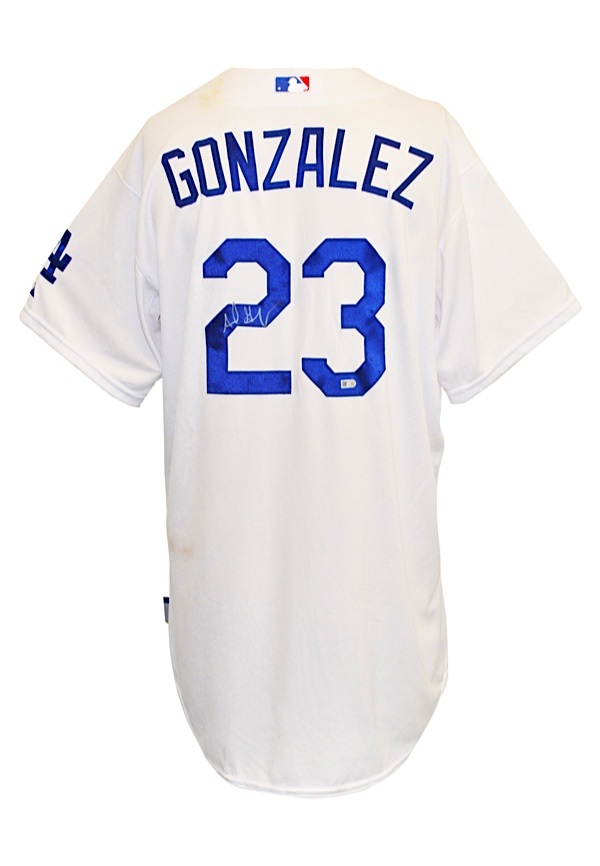 Lot Detail - 9/7/2014 Adrian Gonzalez Los Angeles Dodgers Game-Used &  Autographed Home Jersey (JSA • MLB Authenticated • Dodgers LOA • Two Home  Run Game)
