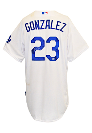 9/7/2014 Adrian Gonzalez Los Angeles Dodgers Game-Used & Autographed Home Jersey (JSA • MLB Authenticated • Dodgers LOA • Two Home Run Game) 