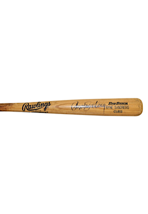 1993 Ryne Sandberg Chicago Cubs Game-Used & Autographed Bat (JSA • PSA/DNA GU8.5)  