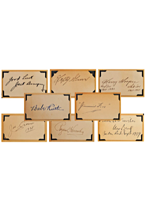 Autograph Album Collection Of 1920s Brooklyn Robins Dick Loftus Including Prime Examples of Ruth, Foxx, Grove, Hornsby, Father Flanagan & More (JSA • 40+ Sigs • Sourced From The Family)