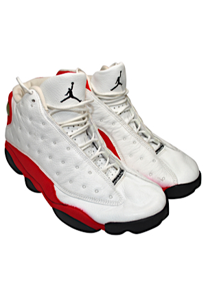 Circa 1997 Michael Jordan Chicago Bulls Game-Used Sneakers (Player Exclusive Promo Code • Graded A5)