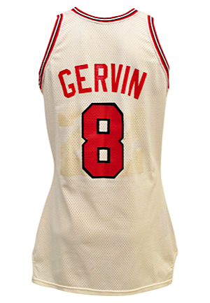 1985-86 George Gervin Chicago Bulls Game-Used Home Jersey (Photo-Matched • Final Season)