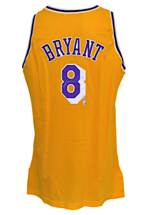 1996-97 Kobe Bryant Los Angeles Lakers Autographed Rookie Home Pro-Cut Jersey (JSA • Lakers LOA • D.C. Sports)