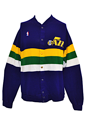 1989 Thurl Bailey Utah Jazz Player-Worn Warm-Up Suit (2)