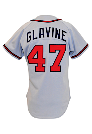 1987 Tom Glavine Atlanta Braves Game-Used Rookie Road Jersey (Team Stamp • Graded 10)