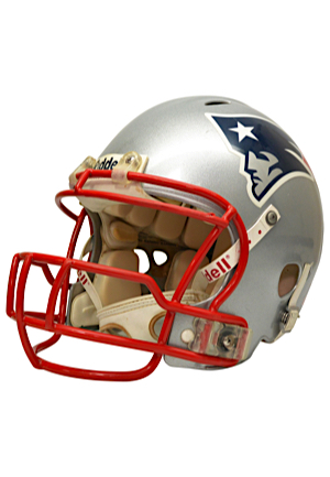 2007 Willie Andrews New England Patriots Super Bowl XLII Game-Used Helmet (Andrews LOA • Photo-Matched)