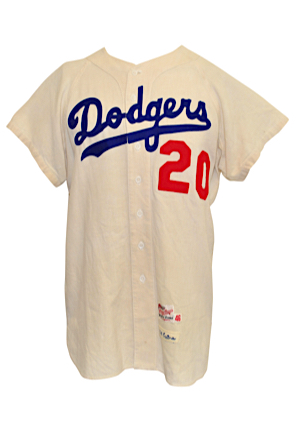 1956 Brooklyn Dodgers Team-Issued Extra Home Flannel Jersey