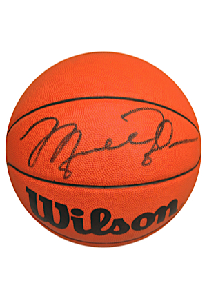 Michael Jordan Single Signed Wilson Basketball (JSA • Upper Deck Hologram)