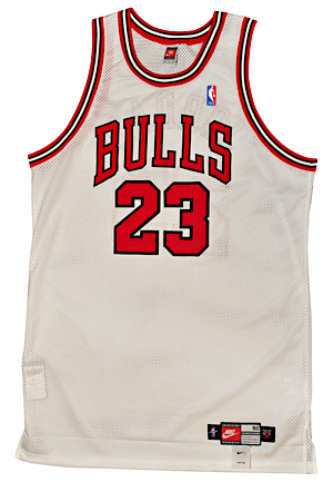 1997-98 Michael Jordan Chicago Bulls Autographed Pro Cut Home Jersey (JSA • UDA Hologram)