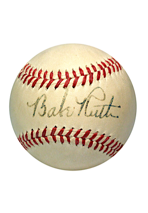 Pristine 1940s Babe Ruth New York Yankees Single-Signed Official American League Baseball (Full JSA & PSA/DNA LOA • Gifted To Our Consignor 70+ Years Ago • Consignor LOP)
