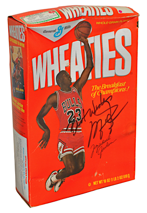 Michael Jordan Autographed Wheaties Box (Full JSA)