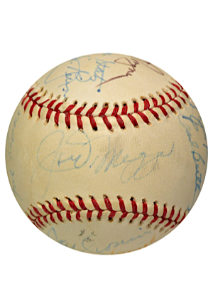 Joe DiMaggio & Others Autographed ONL Baseball (JSA)
