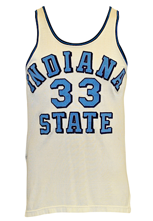 1969 Mike Copper Indiana State University Game-Used White Durene Jersey (Member of the Indiana State HOF • Birds Iconic No. 33)