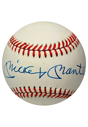 Mickey Mantle Single-Signed Rawlings OAL Baseball (JSA)
