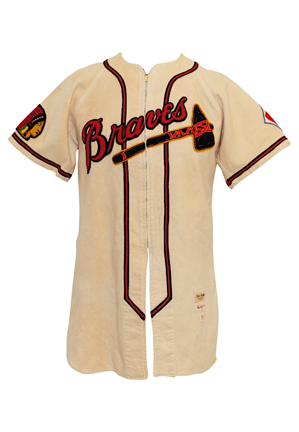 Lot Detail - 1951 Vern Bickford Boston Braves Game-Used Home Flannel Jersey  (Rare National League Jubilee Patch • Fantastic Condition)