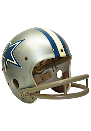 Circa 1970 Craig Morton Dallas Cowboys Game-Used Suspension Helmet (Originally Sourced From Morton • Bobby Franklin Collection) 
