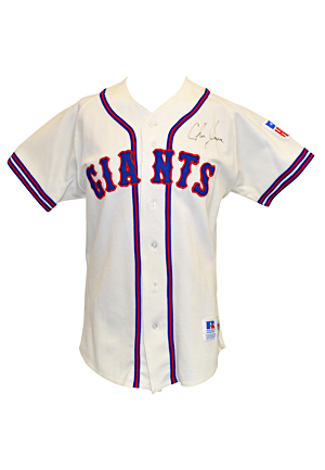 1992 Chris James San Francisco Giants Game-Used & Autographed TBTC Home Uniform (2)(JSA • Team Stamp)