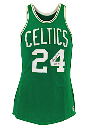 1968-1969 Sam Jones Boston Celtics NBA Finals Game-Used & Autographed Road Jersey (Graded 10 • Photo-Matched To 24 Point Game 7 Championship Clinching Performance & Final Jersey)