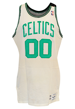 1989-90 Robert Parish Boston Celtics Game-Used Home Jersey (Photo-Matched • Follow Through Armband • Graded 10)