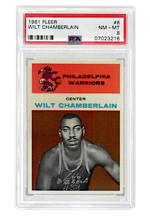 1961 Fleer Wilt Chamberlain #8 (PSA Graded NM-MT 8)