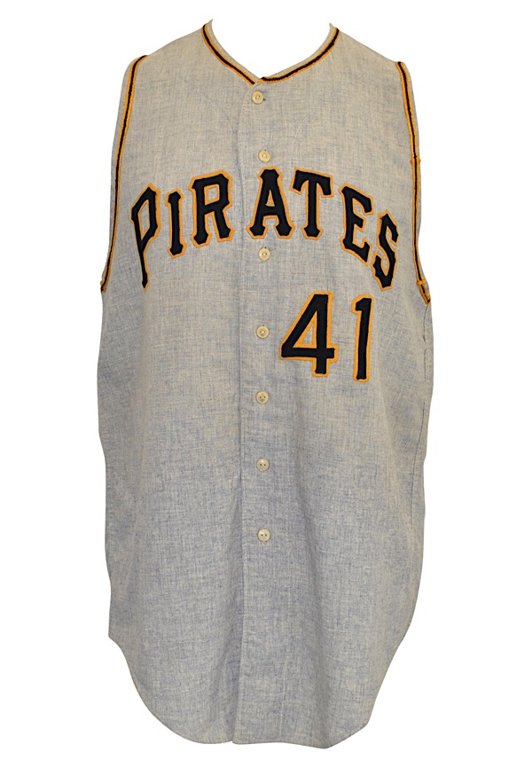 Lot Detail - 1962 Bill Burwell Pittsburgh Pirates Coaches-Worn Road Flannel  Jersey
