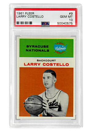1961 Fleer Larry Costello #9 (PSA Graded GEM MT 10 • Pop 2)