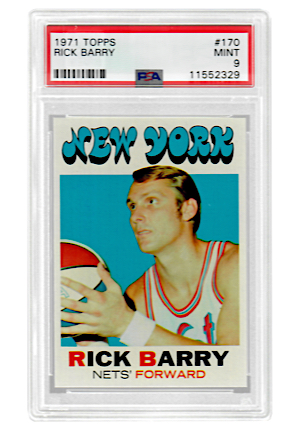 1971 Topps Rick Barry #170 (PSA Graded MINT 9)