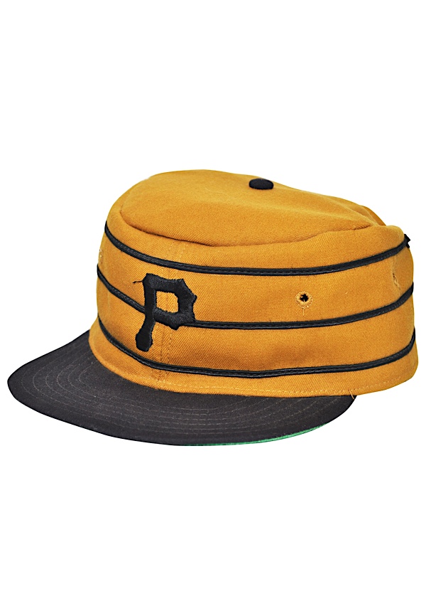 Lot Detail - 1976 Manny Sanguillen Pittsburgh Pirates Game-Used Pillbox  Mustard Cap (Rare One Year Style)