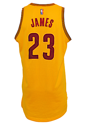 2015-16 LeBron James Cleveland Cavaliers Game-Used Alternate Jersey (Photo-Matched To 3/26/2016 Triple-Double Performance • Championship Season)