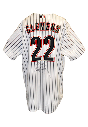 2006 Roger Clemens Houston Astros Game-Used & Autographed Home Jersey (JSA)