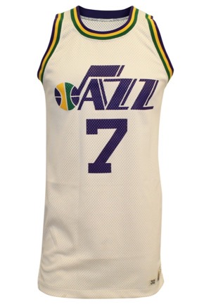 Late 1970s "Pistol" Pete Maravich New Orleans Jazz Game-Used Home Jersey (Rare "Pistol" NOB)
